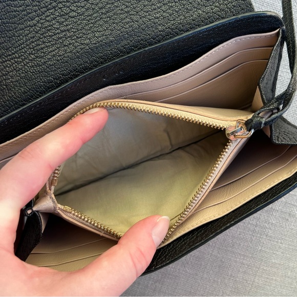 CHLOE Drew Long Wallet in BLACK Leather with all around Zipper & Turn Lock Chain - Picture 10 of 10